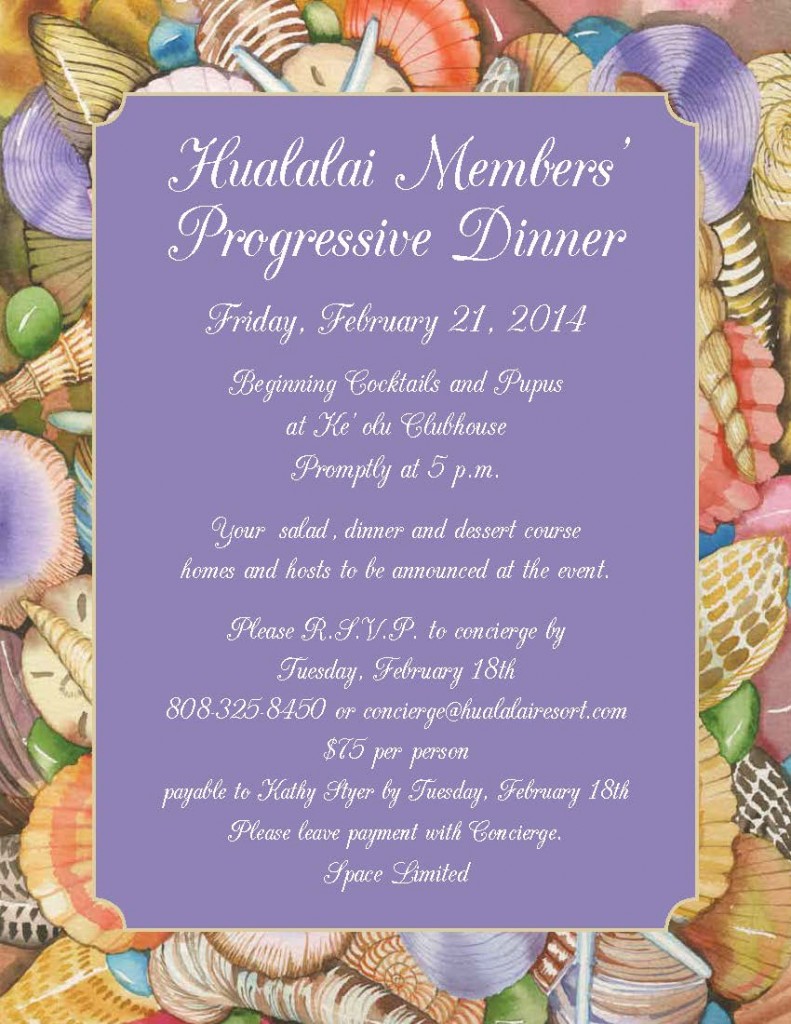 Progressive Dinner Invite